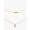 Vintage Fine Jewellery Second Hand 18ct Yellow & White Gold Diamond Pendant Necklace, Dated Circa 2000s