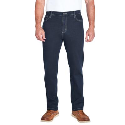 Men's Big & Tall Liberty Blues™ Straight-Fit Stretch 5-Pocket Jeans by Liberty Blues in Dark Indigo (Size 60 38)