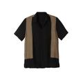 Men's Big & Tall Short-Sleeve Colorblock Rayon Shirt by KingSize in Diamond Block (Size XL)