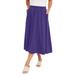 Plus Size Women's Soft Ease Midi Skirt by Jessica London in Midnight Violet (Size 34/36)