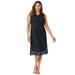 Plus Size Women's Lace Midi Dress by Jessica London in Black (Size 26 W)