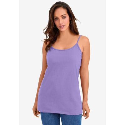 Plus Size Women's Cami Top with Adjustable Straps by Jessica London in Vintage Lavender (Size 18/20)