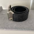 Michael Kors Accessories | Michael Kors Black Logo Reversible Belt Silver Buckle Woman’s 35”-39” Size Large | Color: Black/Silver | Size: Large