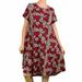 Lularoe Dresses | Lularoe Red Cream Roses High Low Carly Small | Color: Cream/Red | Size: S