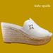 Kate Spade Shoes | Kate Spade Tia Wedge Espadrille Sandals | Color: White | Size: 10