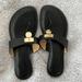 Michael Kors Shoes | Michael Kors Leather Sandals | Color: Black/Gold | Size: 6