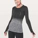 Lululemon Tops | Lululemon Athletica Black/Gray Ombr Swift Tech Long Sleeve 2.0 Top. Size 6 | Color: Black/Gray | Size: 6