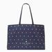 Kate Spade Bags | Kate Spade Lightweight Canvas Shopping Tote In Navy And Pink | Color: Blue/Pink | Size: Os