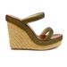 Louis Vuitton Shoes | Louis Vuitton Cadena Wedge Espadrilles Sandals | Color: Brown/Gold | Size: 37