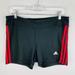 Adidas Shorts | Adidas Climalite Black With 3 Red Stripes Athletic Casual Workout Shorts Wms Xl | Color: Black/Red | Size: Xl