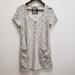 Anthropologie Dresses | Lilka Womens Short Sleeve Mini Shirt Dress Size M Gray Scoop Neck Pockets Cotton | Color: Gray/White | Size: M