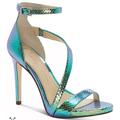 Jessica Simpson Shoes | Jessica Simpson Rayli Mermaid Asymetric Dress Sandals | Color: Blue/Green | Size: 7