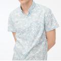 J. Crew Shirts | J. Crew Men's Printed Short-Sleeve Flex Casual Shirt New Size Xxl | Color: Blue/White | Size: Xxl