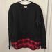 Madewell Sweaters | Madewell Color Block Sweater With Plaid Bottom | Color: Gray/Red | Size: L