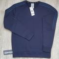 Adidas Shirts | New Adidas Essentials Fleece 3 Stripes Sweatshirt Crewneck Legend Ink/Blue Navy | Color: Blue | Size: M