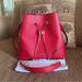 Michael Kors Bags | Michael Kors - Red Medium Mercer Terracotta Leather Convertible Bucket Bag! | Color: Gold/Red | Size: Medium