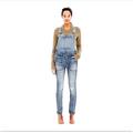 Madewell Jeans | Madewell Skinny Denim Overalls In Adrain Wash Distressed Busted Knee | Color: Blue/Silver | Size: 4