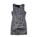 Michael Kors Dresses | Michael Kors Women's Back Zip Geometric Tank Dress Sleeveless Silver Gray Size 6 | Color: Blue/Gray | Size: 6