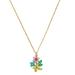 Kate Spade Jewelry | Kate Spade New Bloom Cluster Floral Pendant Gold Necklace | Color: Blue/Gold | Size: Os