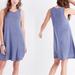 Madewell Dresses | Madewell Blue Heather Highpoint Tank Dress Swing Sleeveless Cotton Women’s L | Color: Blue | Size: L