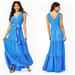 Lilly Pulitzer Dresses | Lilly Pulitzer Maurine Maxi Dress Blue Thistle Long Belt Sleeveless Fit Flare 14 | Color: Blue | Size: 14