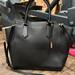 Michael Kors Bags | Michael Kors Hayes Large North South Black Pebble Leather Tote Bag | Color: Black/Gold | Size: Os