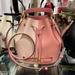 Michael Kors Bags | Michael Kors Reed Medium Two-Tone Pebbled Leather Bucket Bag Nwt | Color: Cream/Pink | Size: Various