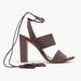 Madewell Shoes | Madewell Suede Block Heels With Tassel Ankle Straps Sz8 | Color: Brown | Size: 8