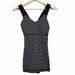 Lululemon Athletica Tops | Lululemon Athletica Tank Top Womens Size 10 Push Your Limits Striped Shelf Bra | Color: Tan | Size: 10