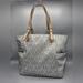 Michael Kors Bags | Like New!! Michael Kors Signature Monogram Metallic Tote | Color: Silver | Size: Os