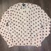 J. Crew Sweaters | J.Crew Cardigan W/Polka Dots&Sparkles(On Every Other Dot,Front Only)Nwot Xl | Color: Cream/Red | Size: Xl