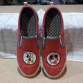 Disney Shoes | Mickey Mouse Canvas Slip-On Shoes | Color: Red/White | Size: 9.5