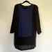 Madewell Dresses | Madewell Black Color Block Silk Blend Shift Dress | Color: Black/Blue | Size: M