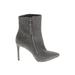 MICHAEL Michael Kors Ankle Boots: Gray Print Shoes - Women's Size 6 1/2 - Almond Toe