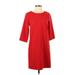 Gap Casual Dress - Shift: Red Solid Dresses - Women's Size 4