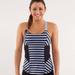 Lululemon Athletica Tops | Lululemon Work It Out Tank Sea Stripe Polar Haze | Color: Black/Blue | Size: 6