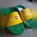 Adidas Shoes | Nib Adidas Lego Adilette Comfort K Sandals - Size 1 (Little Boy) | Color: Green/Yellow | Size: 1bb