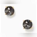 Kate Spade Jewelry | Kate Spade Gumdrops Studs Black Diamond Glass Gold Plated Nib | Color: Black/Gold | Size: Os