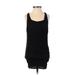 Calvin Klein Casual Dress - Mini Scoop Neck Sleeveless: Black Print Dresses - Women's Size X-Small
