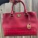 Michael Kors Bags | Michael Kors Michael Kors Embossed Leather Medium Satchel | Color: Red | Size: Os