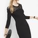 Michael Kors Dresses | Michael Kors Lace Detail Ribbed Stretch Black Sweater Dress New W/O Tags | Color: Black | Size: M