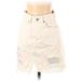 &Denim by H&M Denim Skirt: Ivory Print Bottoms - Women's Size 2