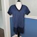 Madewell Dresses | Madewell Color Block Shift Scuba Dress With Side Zipper B-99 | Color: Blue | Size: Xl