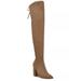 Nine West Shoes | New Nine West Womans Sz 8.5 Dark Natural Ceeya Over The Knee Heeled Boots Nib | Color: Brown | Size: 8.5