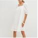 Anthropologie Dresses | Maeve Anthropologie Dress White Eyelet Midi Shift Women’s Sz Small | Color: White | Size: S