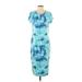 G.I.L.I. Got It Love It Casual Dress - Sheath: Blue Tie-dye Dresses - Women's Size Small Petite