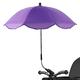 SAYEYBU Universal Parasol Sun Protection,Pushchair Sun Shade Canopy, Buggy Sun Visor,360° Adjustable Stroller Parasol with Clip,Purple
