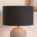 45cm Table Lampshade for Floor Lamp | Dark Grey Cylinder Lamp Shades for Table Lamps | Textured Fabric Lampshade for Standard Lamps with Lining | Bedroom and Living Room Shades