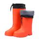 DIOB Keep Warm Wellington Boots In Winter for Mens, 40-46 EU Long Wellies Boots Snow Boots, EVA Waterproof Non-slip Rain Shoe with Plush Lining, Work Utility Footwear for Outdoor-orange|| 43 EU
