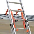 Roof Ladder Stabilizer, Heavy Duty Ladder Roof Hook, 500lbs Bearing Capacity Roof ridgee, 2 Pcs Ladder Attachment Securing with Wheel Grip, Ladder Stabilizer for Roof, Fast and Easy Setup Access Roof